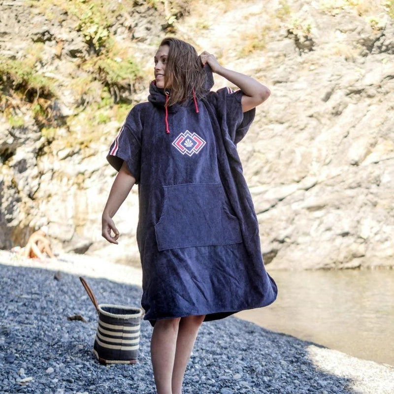 Load image into Gallery viewer, Saint Jacques Poncho Blue Line