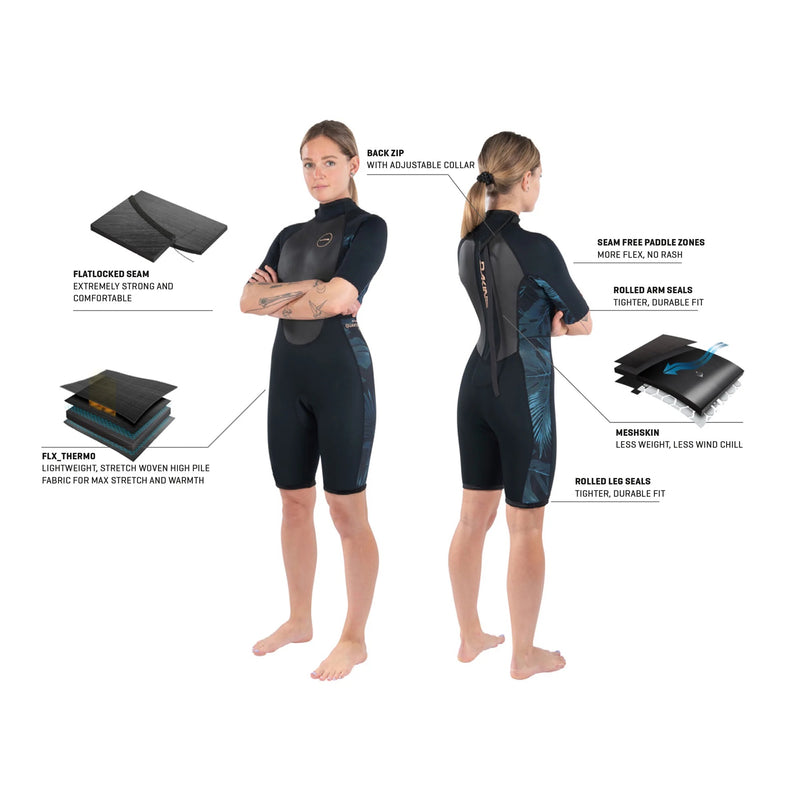 Load image into Gallery viewer, Dakine Quantum Shorty 2/2mm Back-Zip Womens Wetsuit
