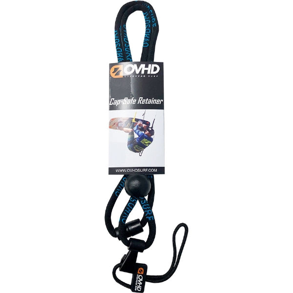 Load image into Gallery viewer, Overhead Surf Cap-Safe Retainer Lanyard Black
