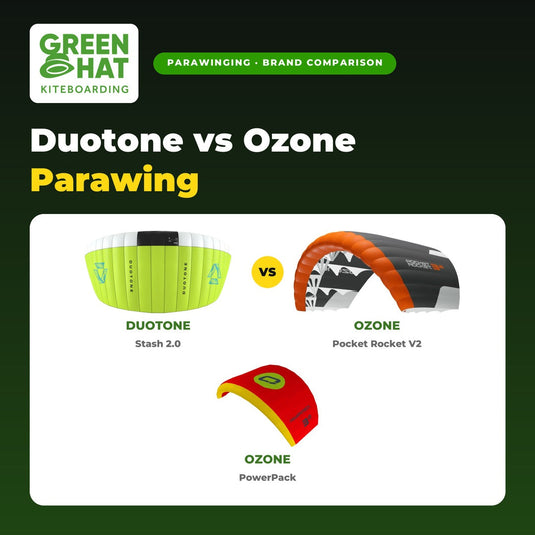 Duotone Stash 2.0 vs Ozone Pocket Rocket V2 and PowerPack parawings