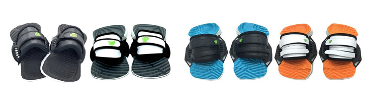 Green Hat Kiteboarding 1S and 2S Bindings in multiple colors