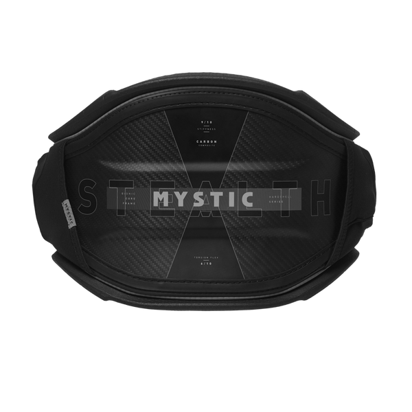 2023 Mystic Stealth Hardshell Kiteboarding Waist Harness Black/Grey