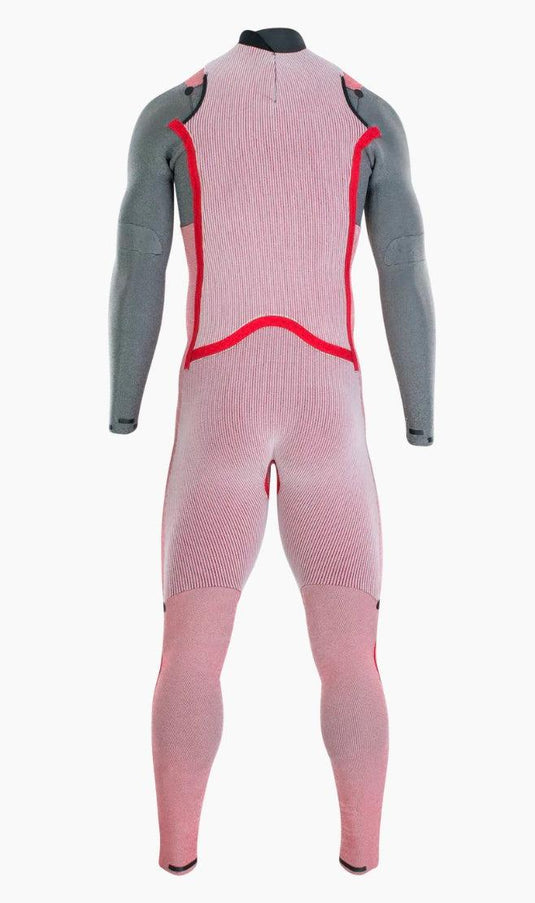 Green Hat Kiteboarding-2023_Ion_Seek_Amp_5_4_Back-Zip_Wetsuit-Grey/Blk-Inside Back View