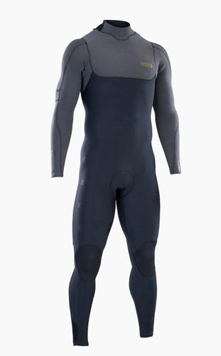 Green Hat Kiteboarding-2023_Ion_Seek_Amp_5_4_Back-Zip_Wetsuit-Grey/Blk-Front View