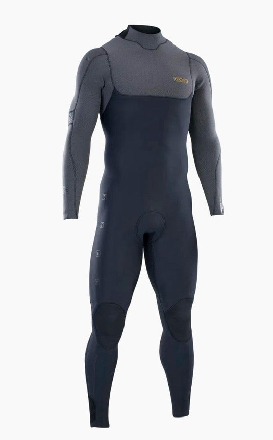 Green Hat Kiteboarding-2023_Ion_Seek_Amp_5_4_Back-Zip_Wetsuit-Grey/Blk-Front View