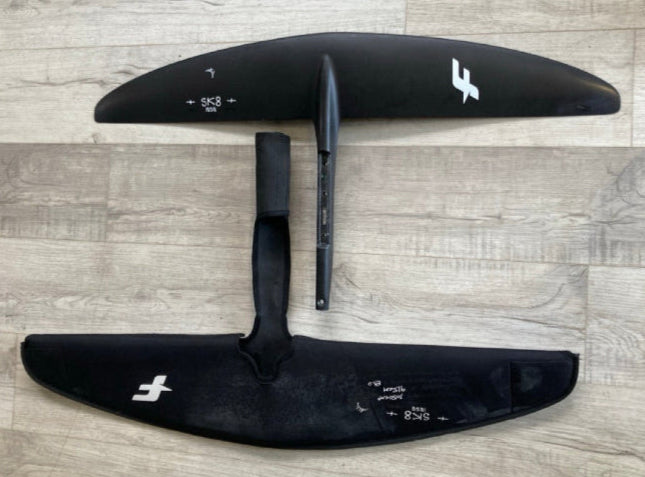 Load image into Gallery viewer, Green Hat Kiteboarding-2024 F-One SK8 1050 HM Foil Plane_USED-Top View of FW with Cover
