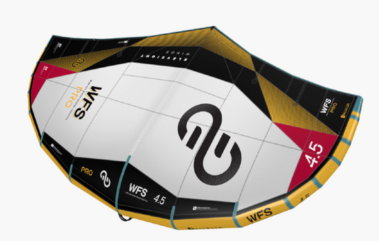 2025 Eleveight WFS Pro freeride wing. Top of wing showing canopy, reinforcements and style