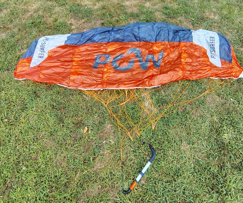 Load image into Gallery viewer, Green Hat Kiteboarding-2025 Flysurfer POW 4m USED-Top View without Bag
