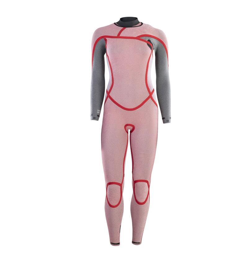 Load image into Gallery viewer, Green Hat Kiteboarding-2025 ION Amaze Amp 4/3 FZ Women&#39;s Wetsuit-Front View Inside Out
