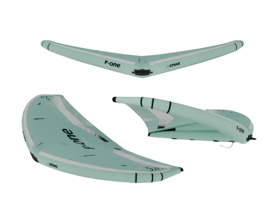 Green Hat Kiteboarding-2025 F-One Strike V5-Mint/Onyx-Leading Edge Multiple Views