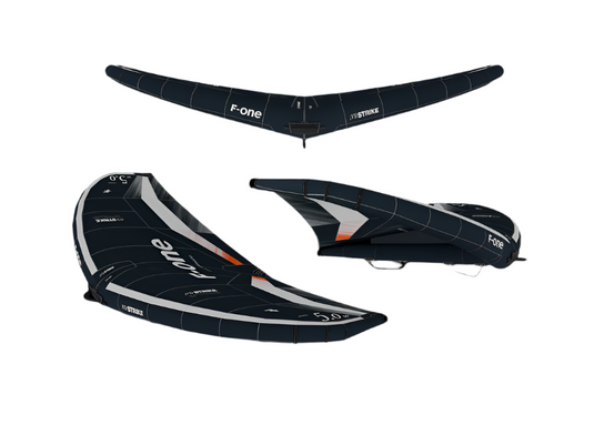 Green Hat Kiteboarding-2025 F-One Strike V5-Onyx/Flame-Leading Edge Multiple Views