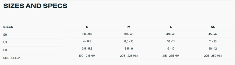 Load image into Gallery viewer, Green Hat kiteboarding-2025 Duotone Entity Ergo Bindings-Sizes and Specs Chart
