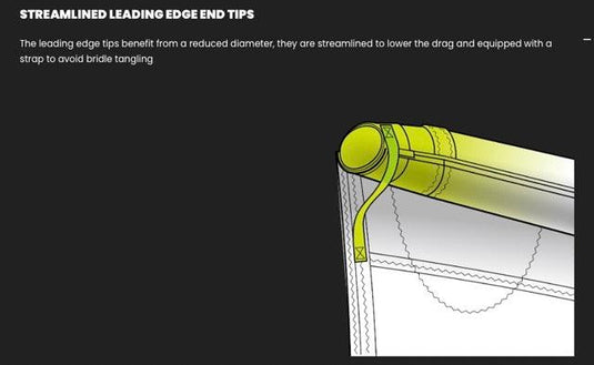 2025_F-One_Breeze_V5_Kiteboarding_Streamlined Leading Edge End Tips Image