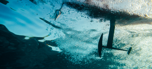 Green Hat Kiteboarding-2025 F-One Momentum Foil Plane-Under Water Action Shot