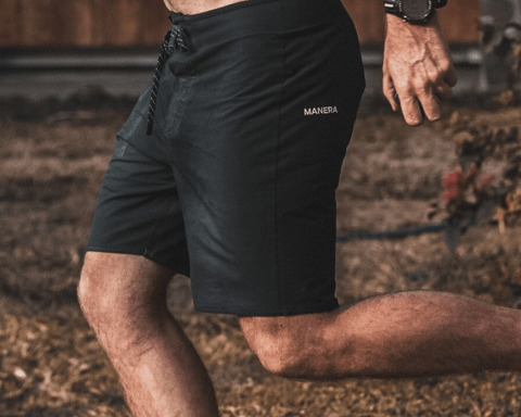 Load image into Gallery viewer, Green Hat Kiteboarding-2025 Manera Haapiti Shorts-Black-Close up View
