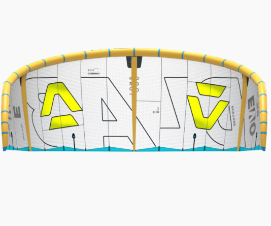 Green Hat Kiteboarding-2026 Duotone EVO DLAB-Grey/Lime-Inside View-On a White Background