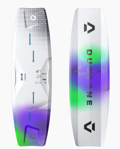 Green Hat Kiteboarding-2026 Duotone Select SLS Twintip-Top and Bottom View on a White Background