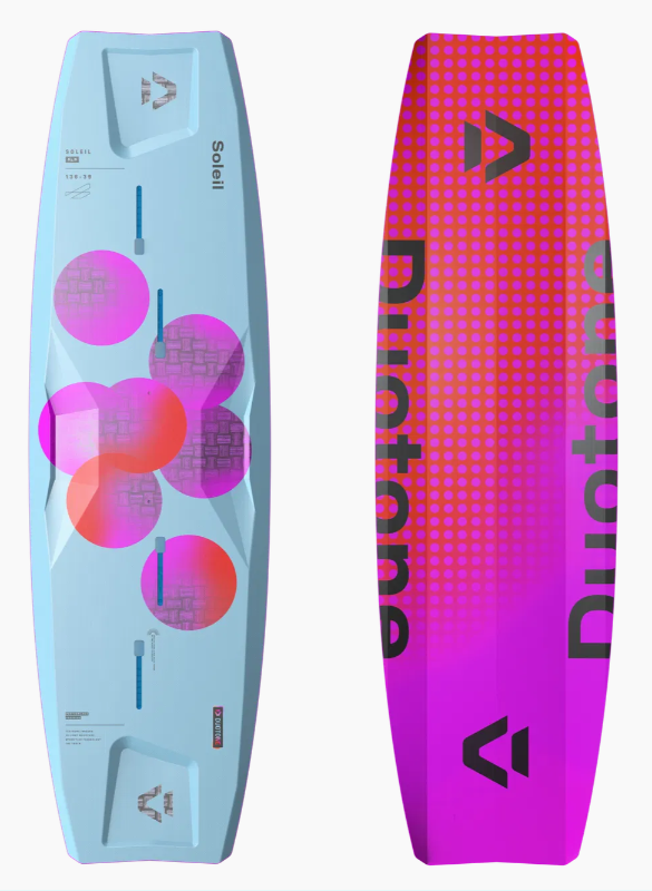 Load image into Gallery viewer, Green Hat Kiteboarding-2026 Duotone Soleil SLS Kiteboard-Top/Bottom View on a White Background
