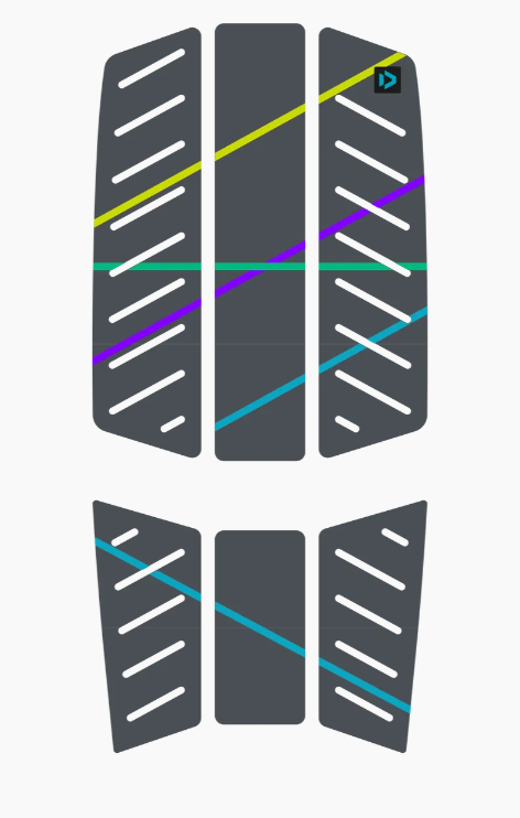 Load image into Gallery viewer, Green Hat Kiteboarding-2026 Duotone Traction Pad SLS Front on a White Background
