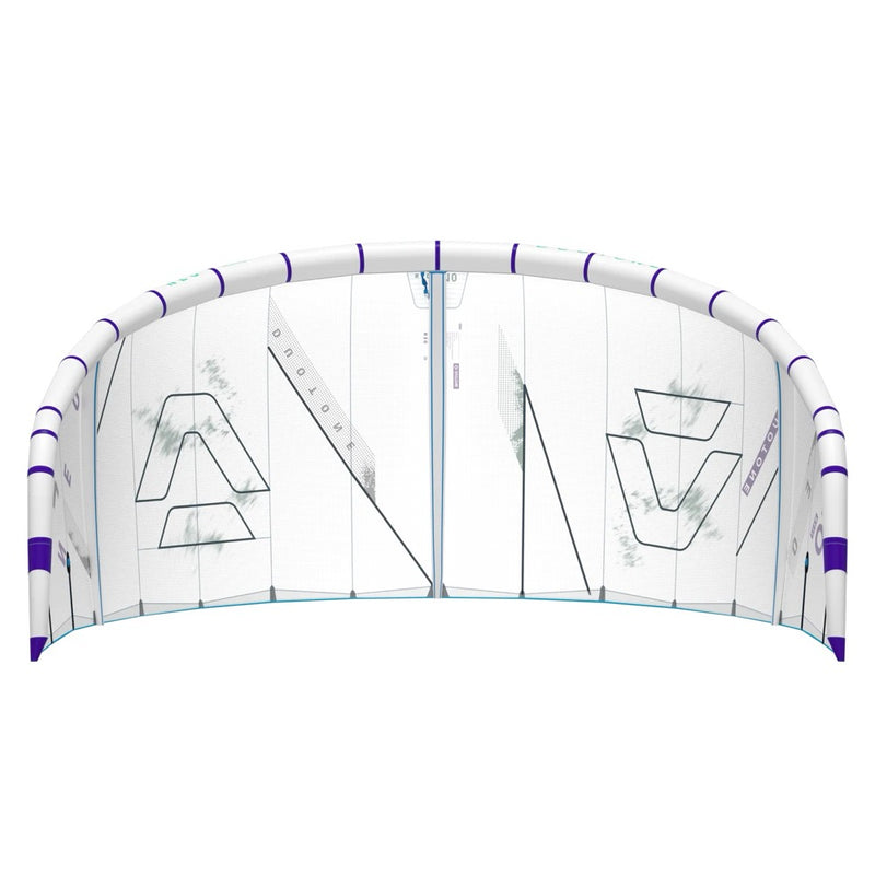 Load image into Gallery viewer, White and purple inflatable sports goal on a white background
