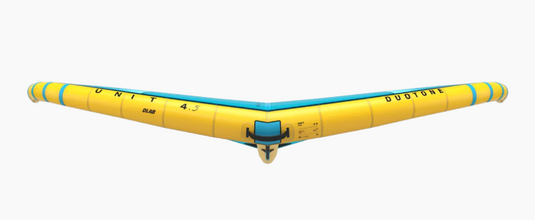 Green Hat Kiteboarding-2026 Duotone Unit D/Lab Wing-Front Leading Edge Underside View on a White Background