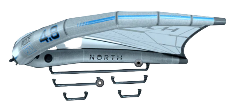 Load image into Gallery viewer, Green Hat Kiteboarding-2026 North Mode Pro Wing-Profile View With Boom/Handle Options
