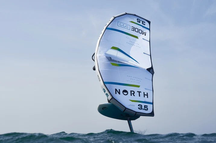 Load image into Gallery viewer, Green Hat Kiteboarding-2026 North Mode Pro Wing-Live Shot-North Mode Pro on a clear sky background
