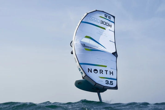 Green Hat Kiteboarding-2026 North Mode Pro Wing-Live Shot-North Mode Pro on a clear sky background