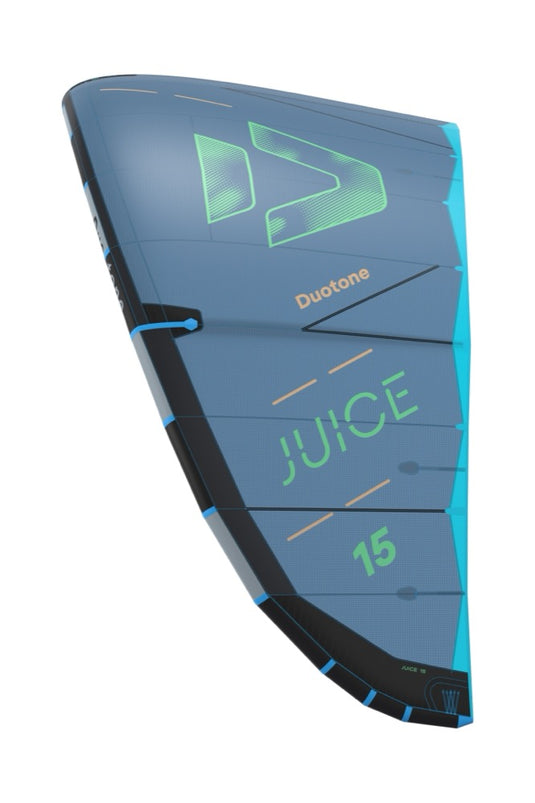2026 Duotone Juice Blue Kite side view on a white background