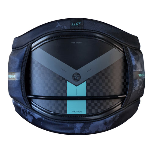 Green Hat Kiteboarding-Elite Carbon Type 1 Hyperlock Harness_Black Smoke on a White Background