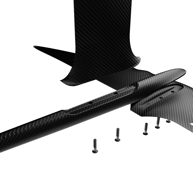 Load image into Gallery viewer, Green Hat Kiteboarding-AFS Enduro Foil Package-Close Up of Mast &amp; Front Wing Connection
