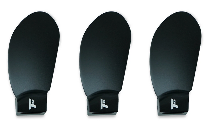 Load image into Gallery viewer, Green Hat Kiteboarding-Foil Drive Aluminum Propeller Blades (3) on a White Background
