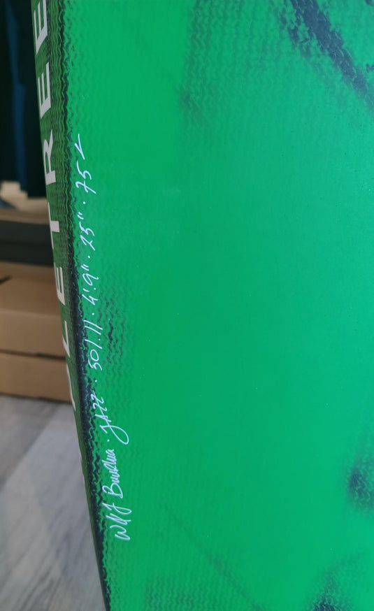 Green Hat Kiteboarding-Appletree Jazz 75L USED-Close Up View of Board Dimensions