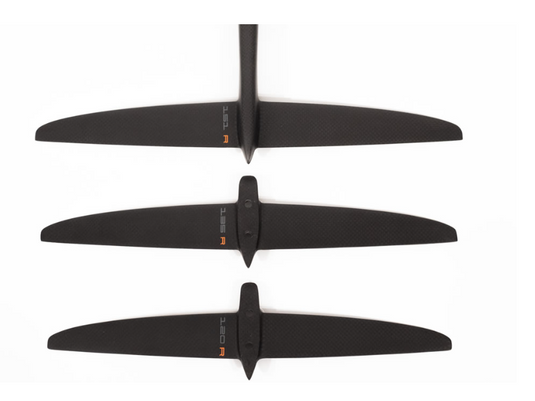 Green Hat Kiteboarding-CODE Foils-R Series Stab-Top View of All 3 Sizes