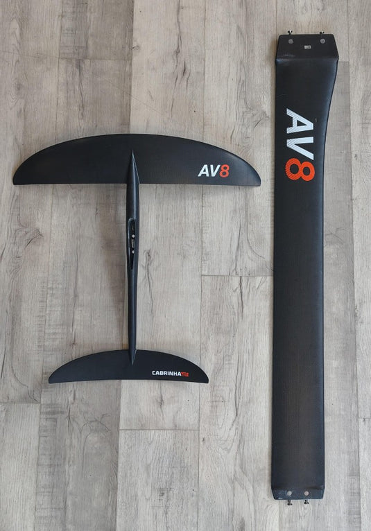 Green Hat Kiteboarding-Cabrinha AV8 Complete Foil Setup- 105 Carbon Mast and AV8 Foil Plane Top View