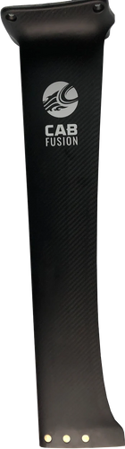 Green Hat Kiteboarding-Cabrinha Fusion Carbon Mast-Black Mast with CAB Fusion logo on a white background