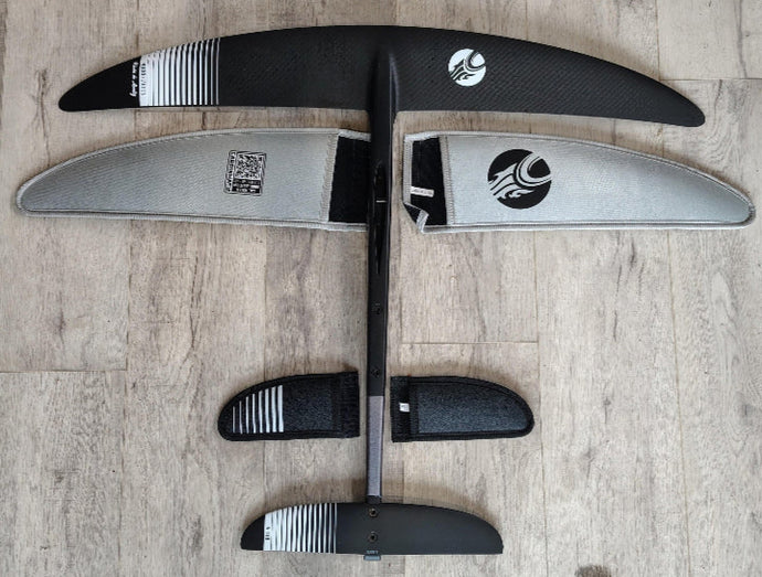 Green Hat Kiteboarding-Cabrinha H800 Carbon Foil Plane USED-Top View with Covers