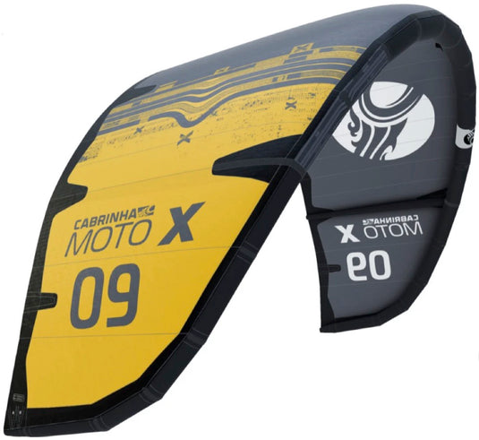 2023 Cabrinha Moto X Kiteboarding Kite Yellow Grey