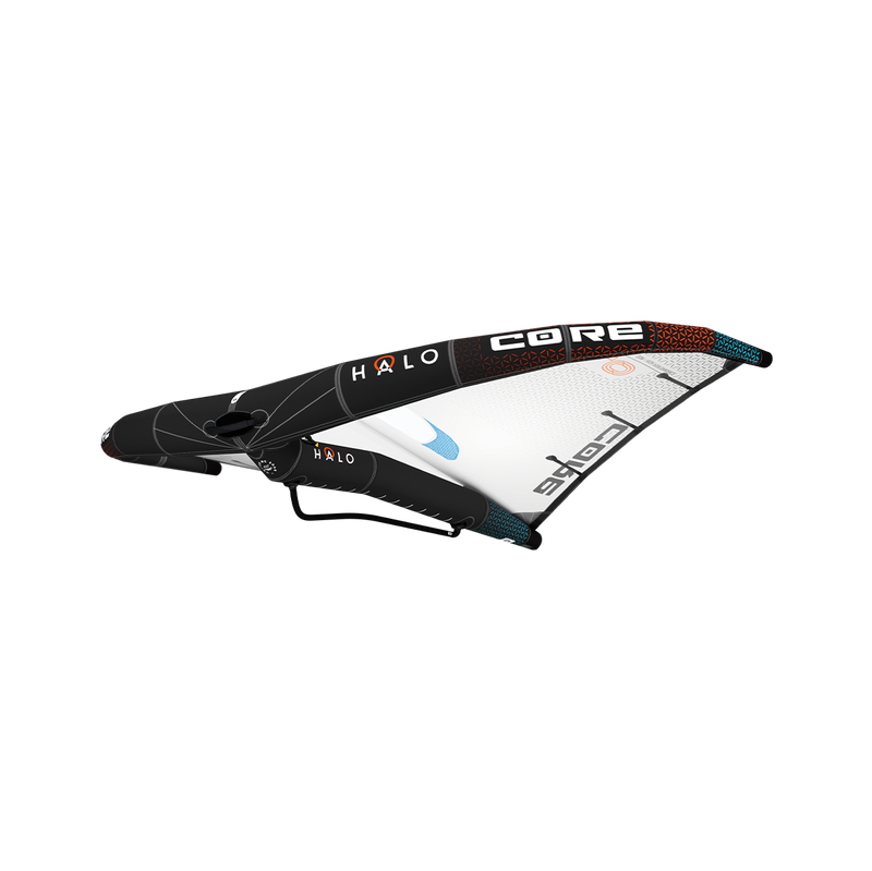 Load image into Gallery viewer, Green Hat Kiteboarding-Core Halo Wing-Left Leading Edge View of Wing on a White Background
