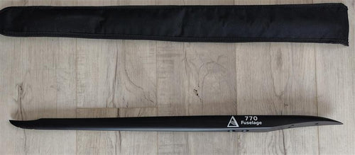 Green Hat Kiteboarding-Delta M Frame Long Fuse BLEM-Right Side View of 770 Fuselage with Cover
