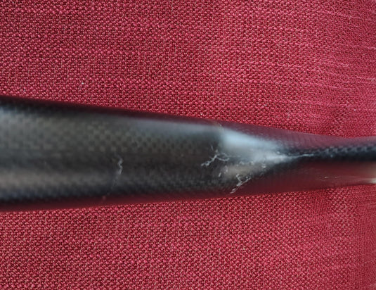 Green Hat Kiteboarding-Delta R-Frame BLEM (3)- Close Up View of Top Side Scratches on Fuse/Mast junction