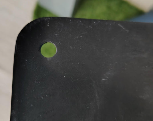 Green Hat Kiteboarding-Delta R-Frame BLEM (3)- Close Up of Bottom of Top Plate Screw Hole