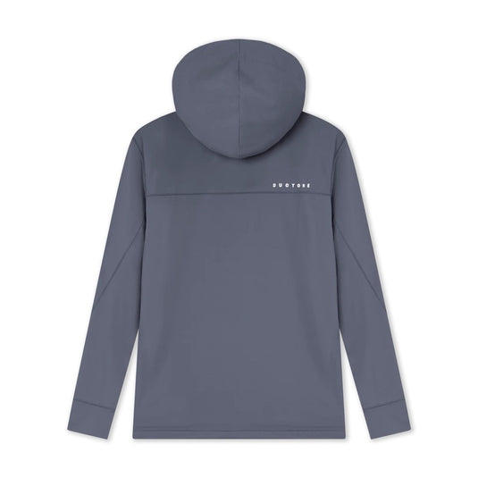 Gray Duotone Longsleeve Wetshirt Guard men with a Duotone brand logo on the back against a white background