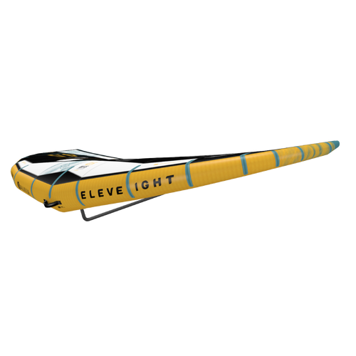 Green Hat Kiteboarding-Eleveight WFS Pro V2 Wing-Leading Edge Right Wing Tip View of Wing on a white background