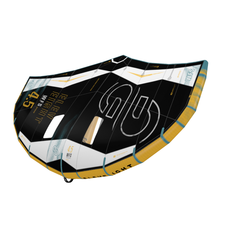 Load image into Gallery viewer, Green Hat Kiteboarding-Eleveight WFS Pro V2 Wing-Leading Edge Top side View of Wing on a White Background
