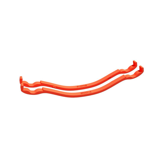 Orange pair of F-One T-Nut sync systems on a white background
