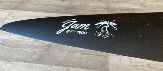 Green Hat Kiteboarding-F-One 1900 Jam Foil Plane USED-Top View Left Wing Tip