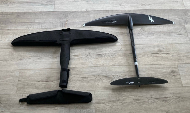 Load image into Gallery viewer, Green Hat Kiteboarding- F-One HM Carbon Eagle 690 Plane USED-Top View with Covers
