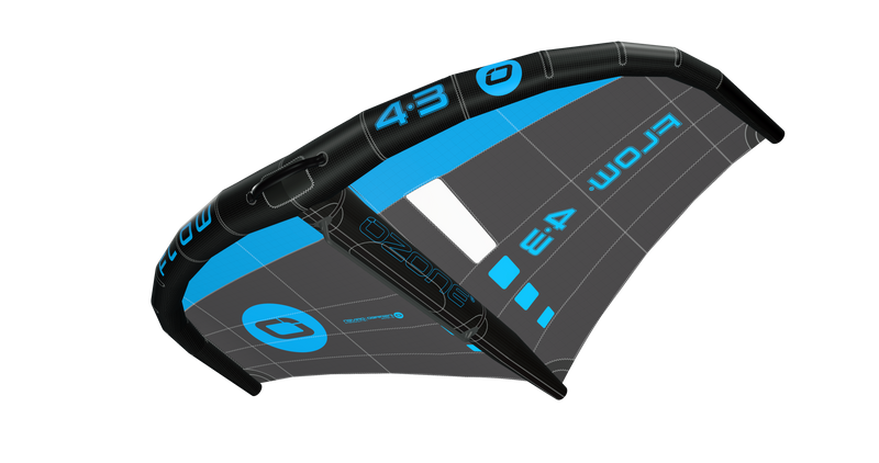 Load image into Gallery viewer, Ozone Flow V2 Wing Carbon Blue Wing bottom view
