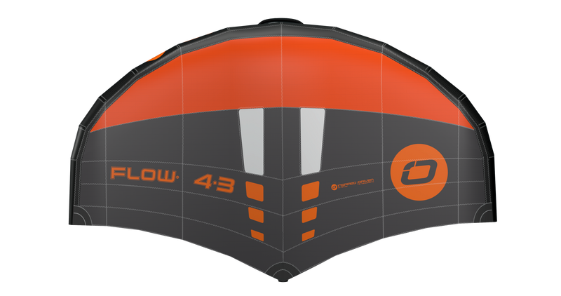 Load image into Gallery viewer, Ozone Flow V2 Wing Carbon Orange Wing Top view
